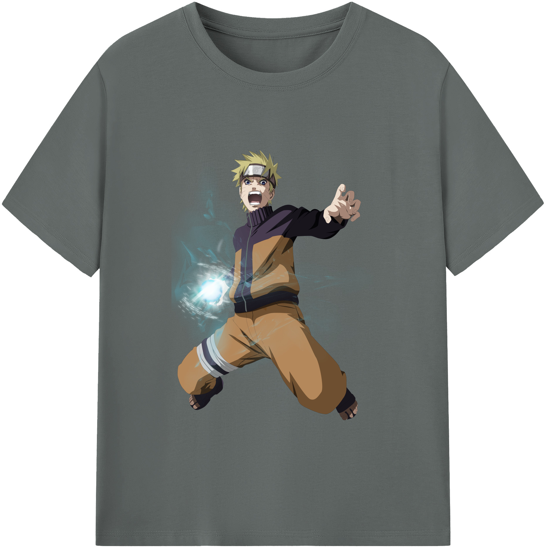 （画像用） NARUTO -ナルト- うずまき ナルト Uzumaki Naruto 綿100％ メンズ半袖Tシャツ｜肌触りやわらか＆通気性